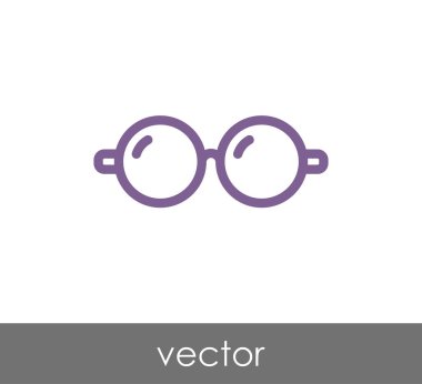 gözlük düz simgesi