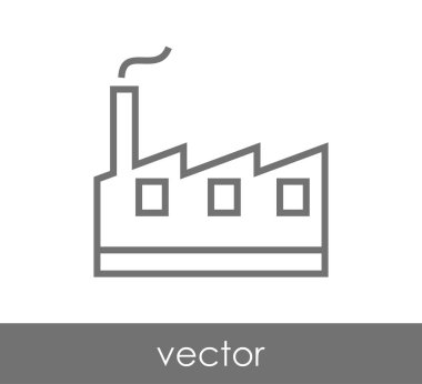 Fabrika düz simgesi