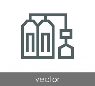 Fabrika düz simgesi