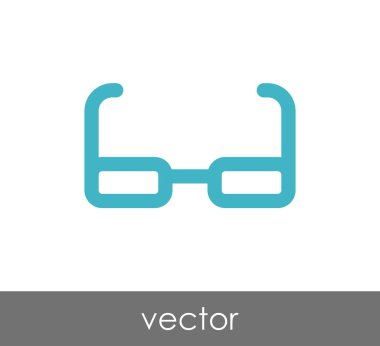 gözlük düz simgesi