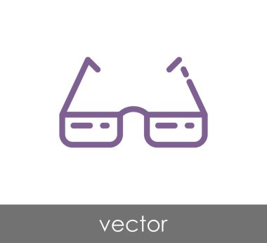 gözlük düz simgesi