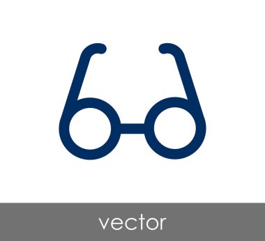 gözlük düz simgesi