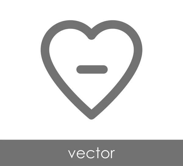 Ícone de coração simples — Vetor de Stock