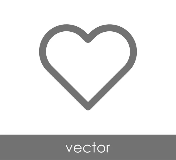 Ícone de coração simples — Vetor de Stock