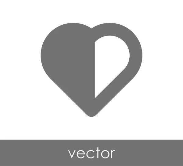 Simple icono del corazón — Vector de stock