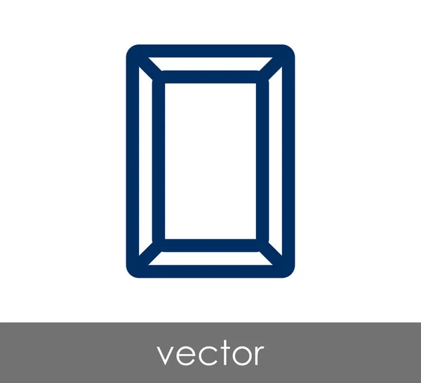 Icono de marco rectangular — Vector de stock