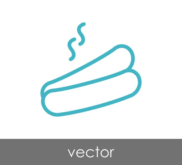 Illustrazione icona hotdog — Vettoriale Stock