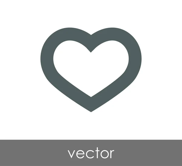 Simple icono del corazón — Vector de stock