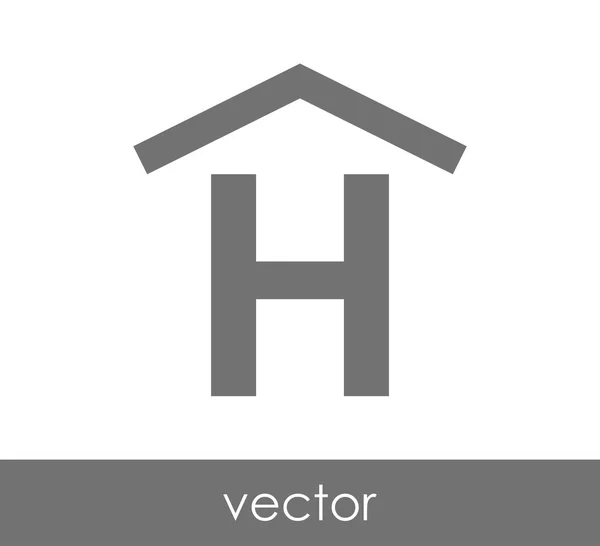 Icono del signo del hotel — Vector de stock