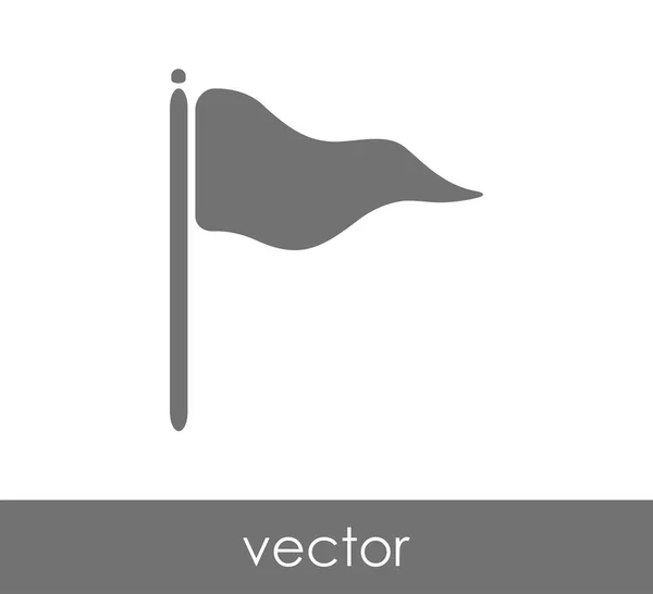Ícone de bandeira plana —  Vetores de Stock