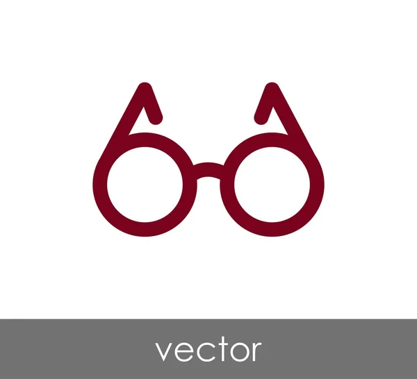 Gafas graduadas icono plano — Vector de stock