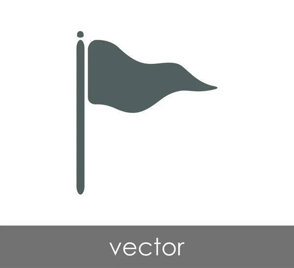 Bandera icono plano — Archivo Imágenes Vectoriales