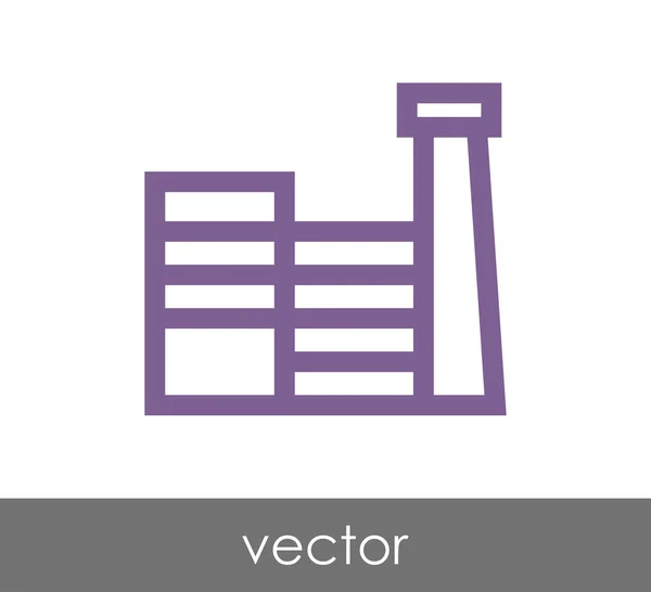 Icono plano de fábrica — Archivo Imágenes Vectoriales