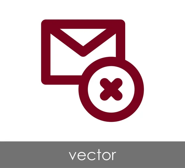 Ta bort e-ikonen — Stock vektor