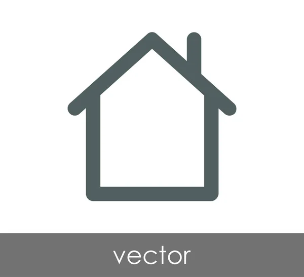 Ikon bangunan rumah - Stok Vektor