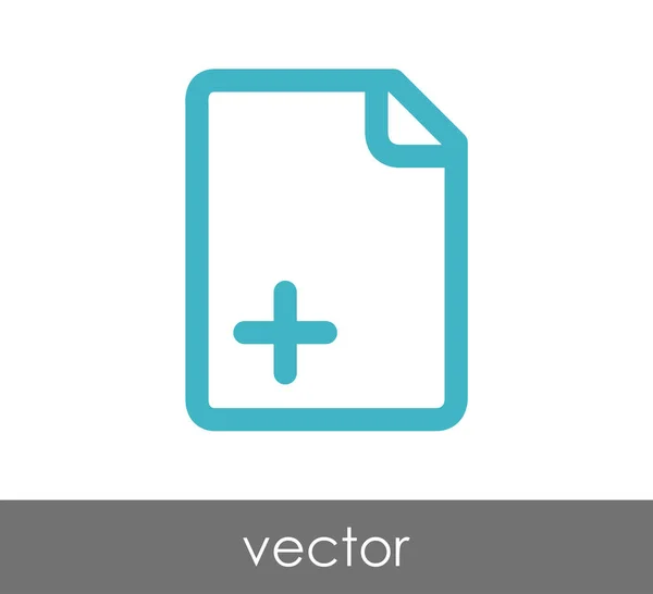 Dokument fladt ikon – Stock-vektor