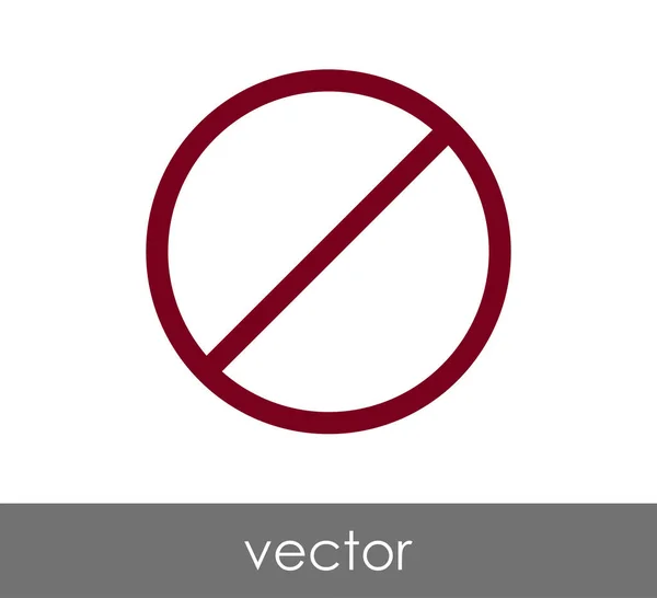 Icône de cercle de signe interdit — Image vectorielle