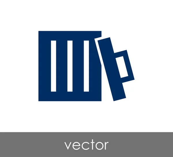 Vuilnis bin pictogram — Stockvector