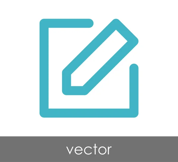 Bewerken pictogram met potlood — Stockvector