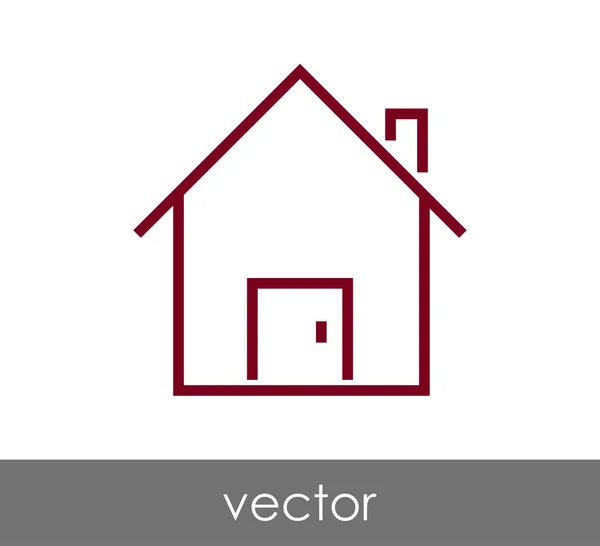 Icono del edificio de casa — Vector de stock