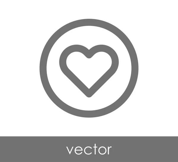 Simple icono del corazón — Vector de stock