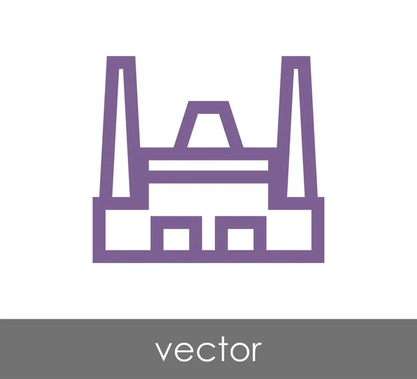 Icono plano de fábrica — Archivo Imágenes Vectoriales