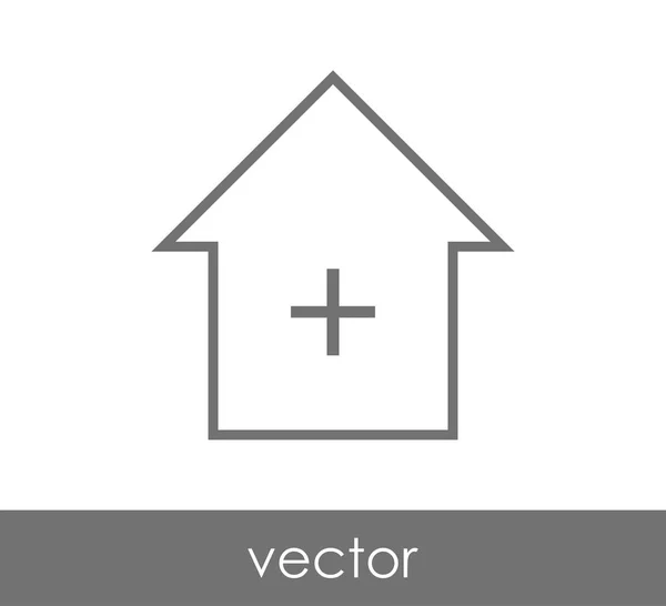 Icono del edificio de casa — Vector de stock