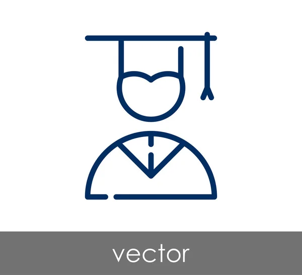 Значок степени выпускника — стоковый вектор
