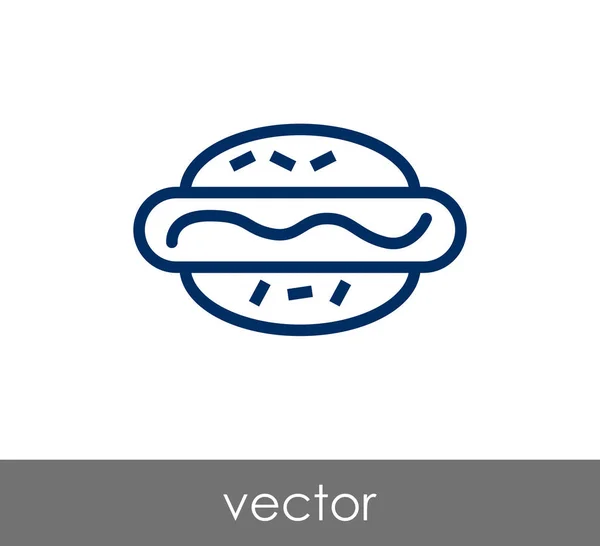 Ilustração ícone hotdog — Vetor de Stock