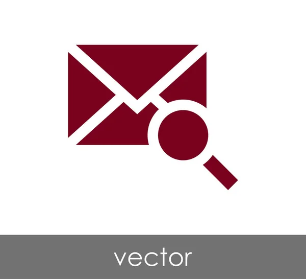 Поиск значок электронной почты — стоковый вектор