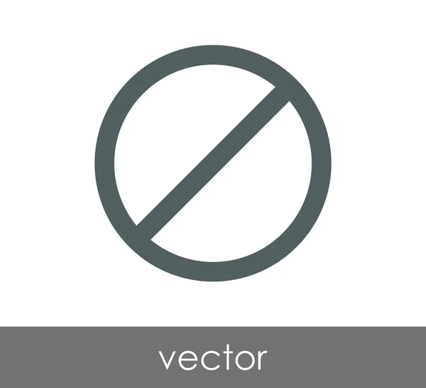 Icône de signe interdit — Image vectorielle