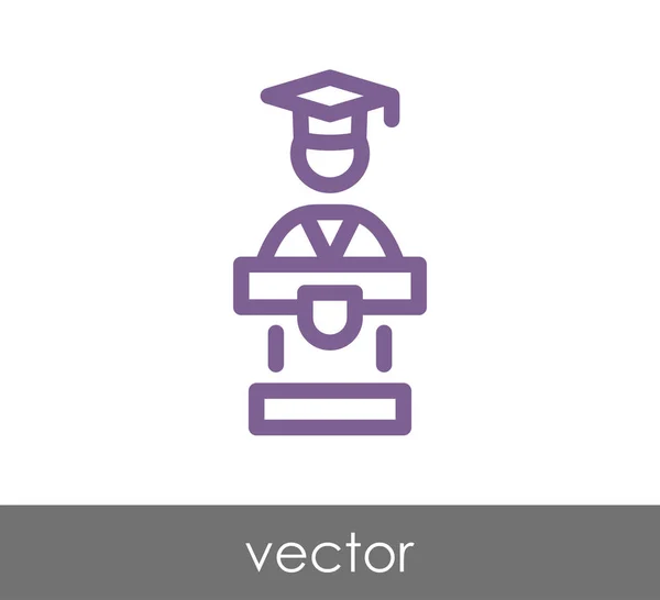Graduation degree icon — Stock Vector