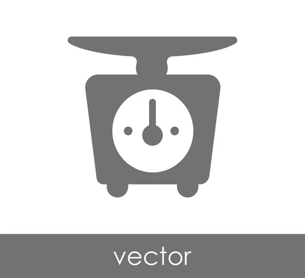 Icono de escala de alimentos — Vector de stock