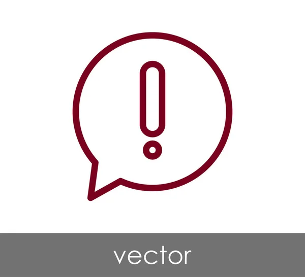 Icono de signo de exclamación — Vector de stock