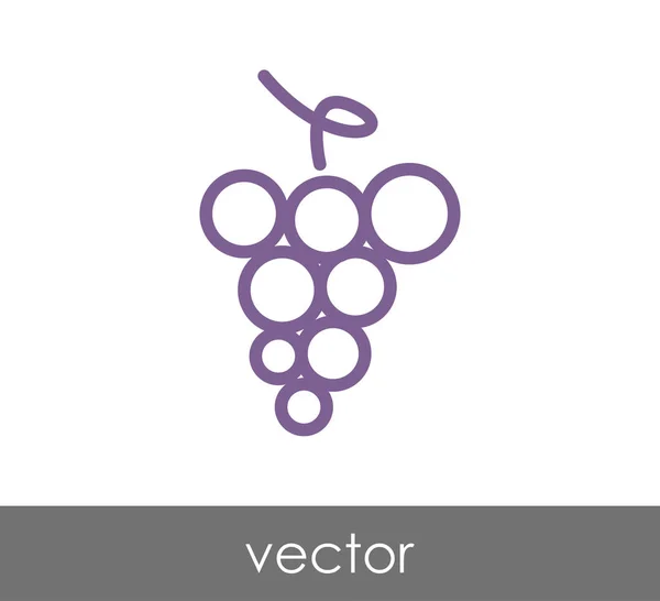 Icono de racimo de uvas — Vector de stock