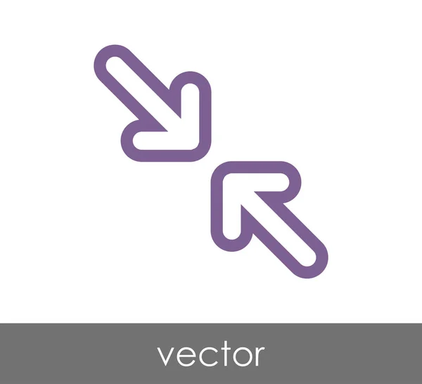 Ícone de seta ajuste —  Vetores de Stock