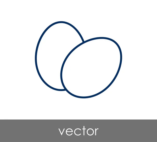 Eier flach Symbol — Stockvektor