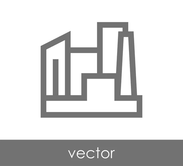 Factory flat icon — Stock Vector