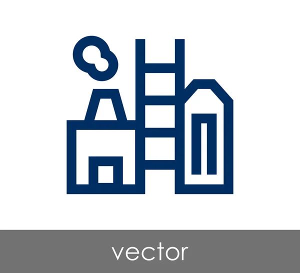 Icono de fábrica industrial — Vector de stock