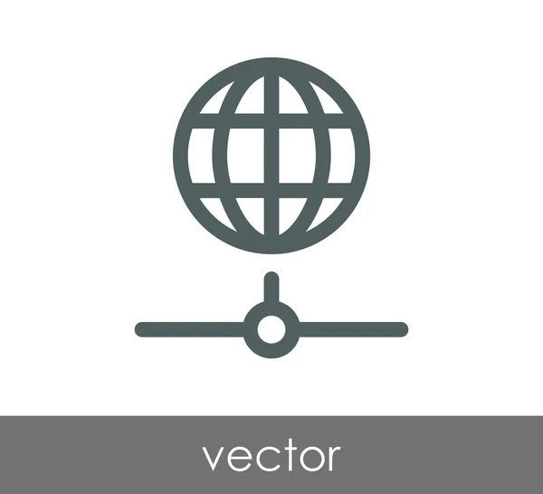 Ícone web terra — Vetor de Stock