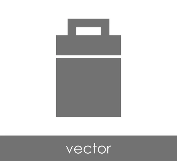 Icono cubo de basura — Vector de stock