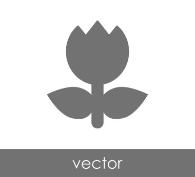 çiçek simgesi illüstrasyon 
