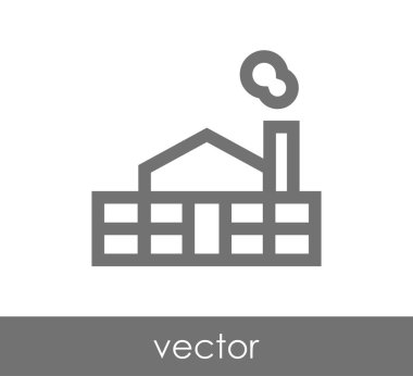 Fabrika düz simgesi