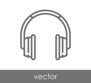 Tasarım kulaklıklar simgesinin