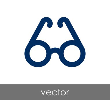 gözlük düz simgesi