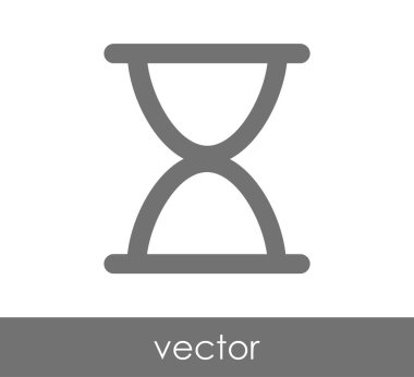 Kum saati simgesi illüstrasyon