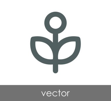 çiçek simgesi illüstrasyon 