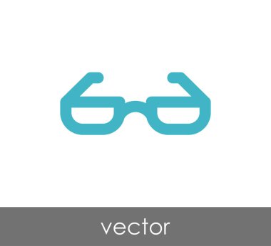 gözlük düz simgesi