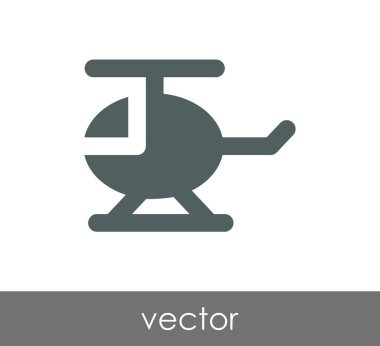 Helikopter simgesi illüstrasyon