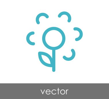 çiçek simgesi illüstrasyon 